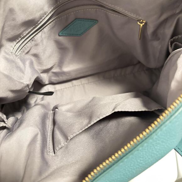 Fossil Bag Womens Size Medium Blue Leather Satchel Crossbody Top Handle Purse - Picture 8 of 11